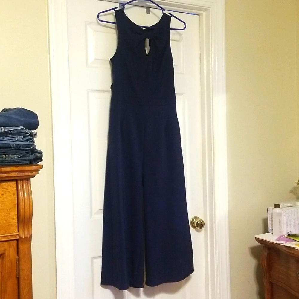 Boutique Bow Accent Jumpsuit w/Pockets